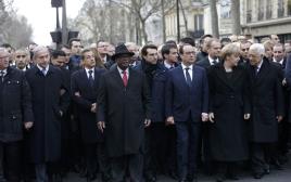 מנהיגי העולם בפריז (צילום: רויטרס)