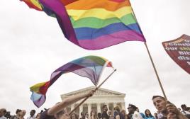 חוגגים בוושינגטון את ההחלטה לאשר נישואים חד מיניים (צילום: רויטרס)