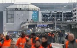 נמל התעופה בבריסל לאחר הפיגוע (צילום: רויטרס)