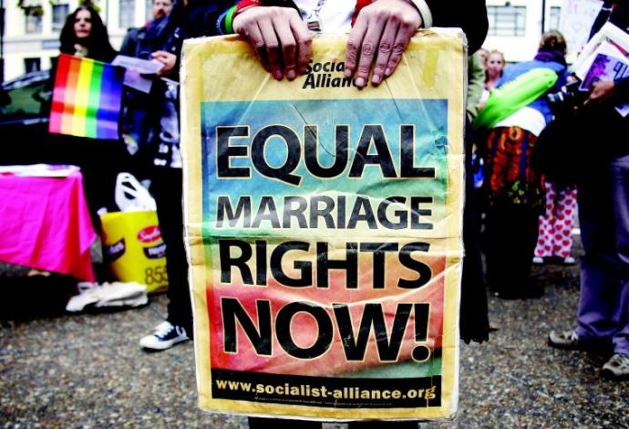 מחאה באוסטרליה למען נישואים חד מיניים  (צילום:  רויטרס)