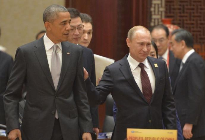 נשיא ארה"ב ברק אובמה ונשיא רוסיה ולדימיר פוטין (צילום:  רויטרס)