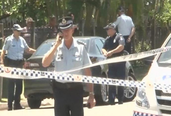 שוטר בזירת אירוע הדקירה באוסטרליה (צילום:  רויטרס)