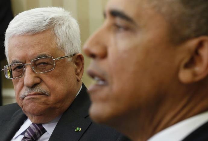 נשיא ארה"ב ברק אובמה ויו"ר הרשות הפלסטינית אבו מאזן (צילום:  רויטרס)