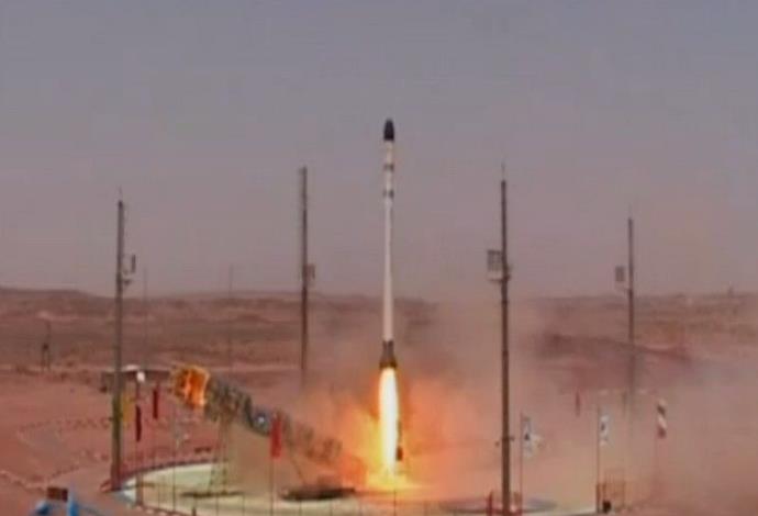 שיגור הלוויין האיראני (צילום:  התקשורת האיראנית)