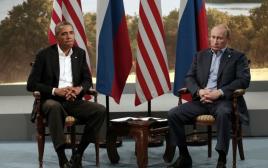נשיא רוסיה ולדימיר פוטין ונשיא ארה"ב ברק אובמה (צילום: רויטרס)