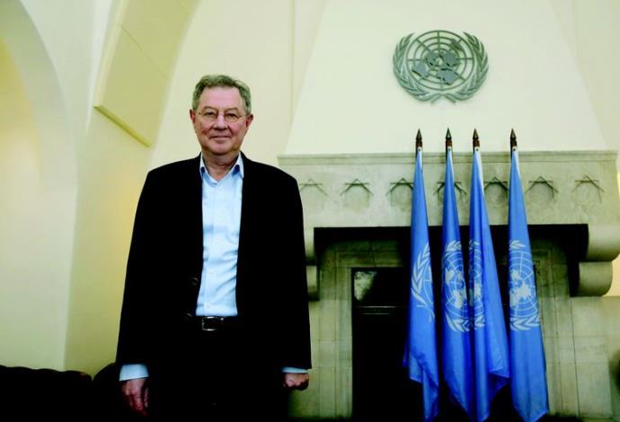 רוברט סרי במטה האו"ם בירושלים (צילום:  מרק ישראל סלם)
