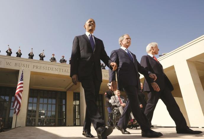 נשיאי ארה"ב קלינטון, בוש הבן ואובמה (צילום:  רויטרס)