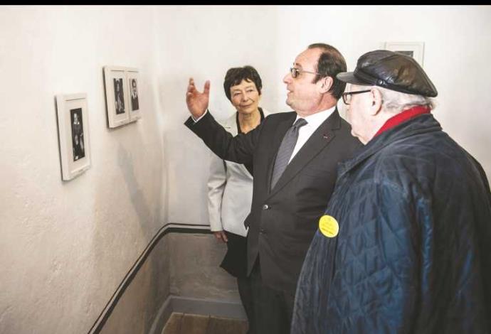 נשיא צרפת פרנסואה הולנד חונך מוזיאון לזכר השואה (צילום:  ז׳אן פיליפ קסייזק)