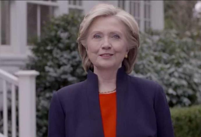 הילרי קלינטון בסרטון הקמפיין (צילום:  צילום מסך)