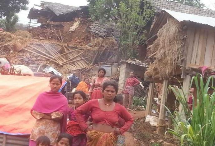 אחד מהכפרים בו נמצאים המתנדבים (צילום:  מנהל "תבל בצדק" נפאל, Dr. Bishnu Chapagain)
