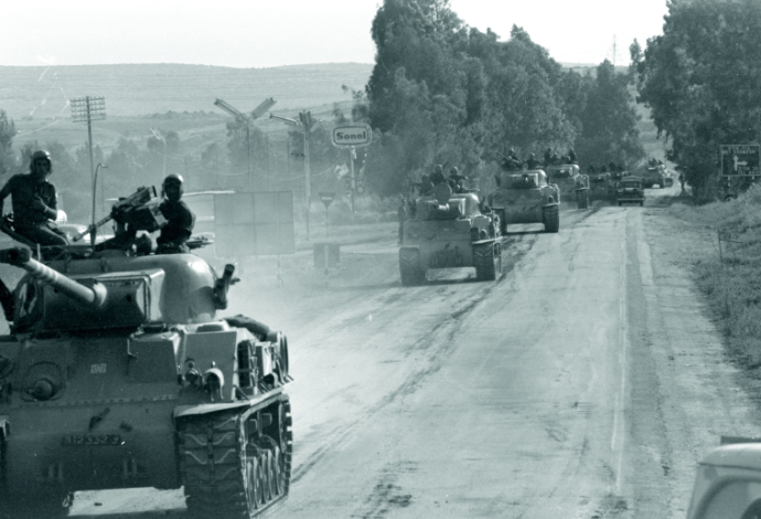 יחידת טנקים במלחמת ששת הימים  (צילום:  זאב ספקטור, לע"מ)