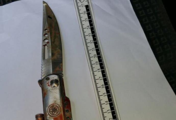 הסכין ששימשה לפיגוע בירושלים (צילום:  חטיבת דובר המשטרה)