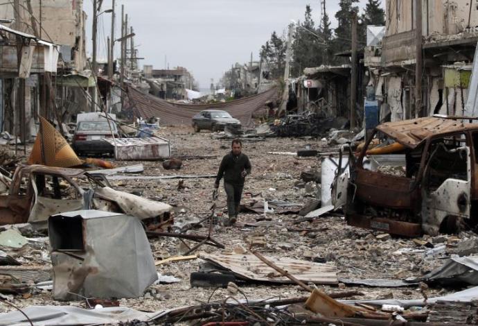העיר קובאני בצפון סוריה (צילום:  רויטרס)