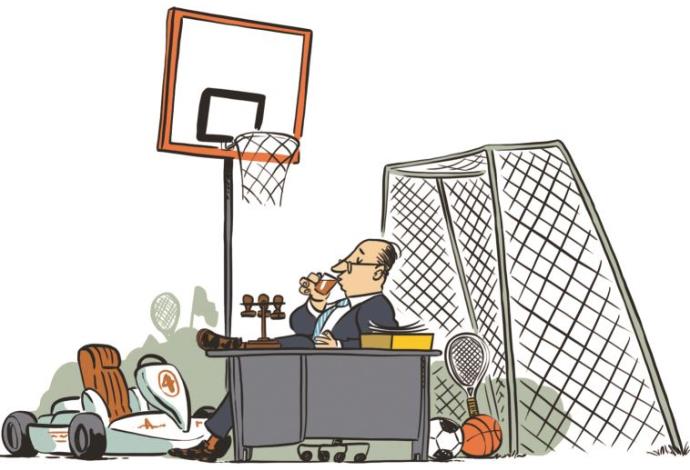 קריקטורה, למה אין ספורט בישראל? (צילום:  ליאב צברי)