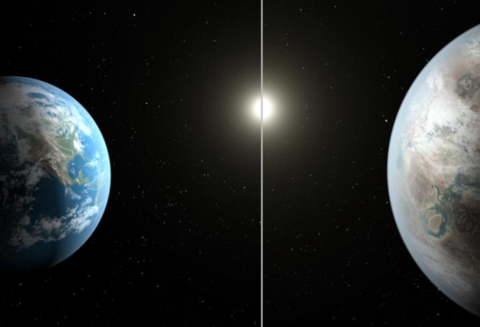 הדמייה של כוכב הלכת החדש קפלר (צילום:  צילום מסך טוויטר, נאס"א)