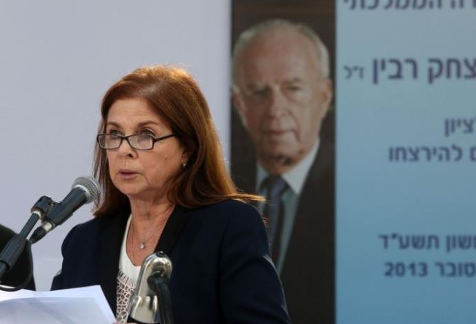 דליה רבין בטקס לזכרו של יצחק רבין ז"ל (צילום:  מרק ישראל סלם)