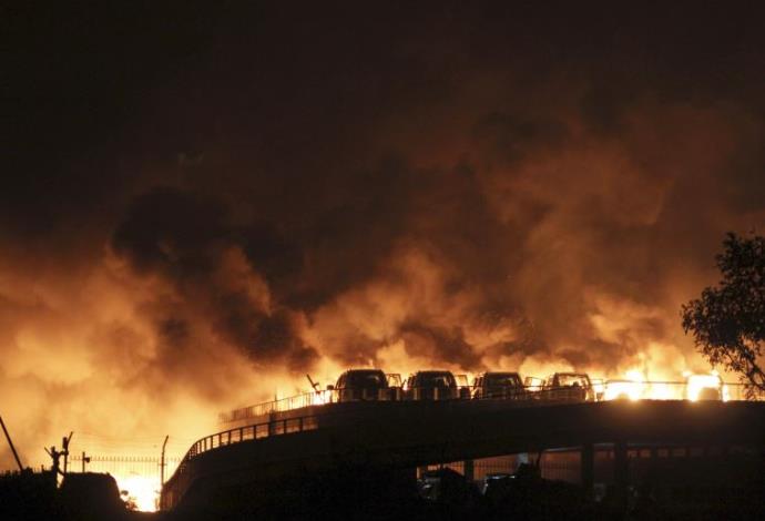 פיצוץ בטיאנג'ין, סין (צילום:  רויטרס)