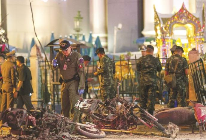 מקום הפיגוע בבנגקוק, תאילנד (צילום:  רויטרס)