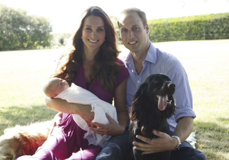 הנסיך וויליאם והדוכסית קייט עם הכלב לופו (צילום: רויטרס)