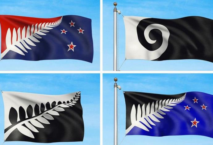 ארבע האפשרויות לדגל החדש של ניו זילנד (צילום:  אתר ממשלת ניו זילנד)