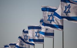 דגלי ישראל (צילום: יונתן זינדל, פלאש 90)