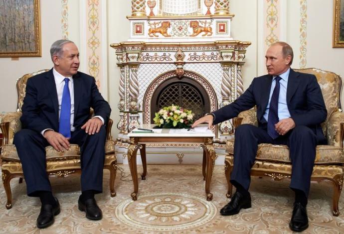 בנימין נתניהו נפגש עם נשיא רוסיה ולדימיר פוטין (צילום:  דוברות שגרירות ישראל ברוסיה)