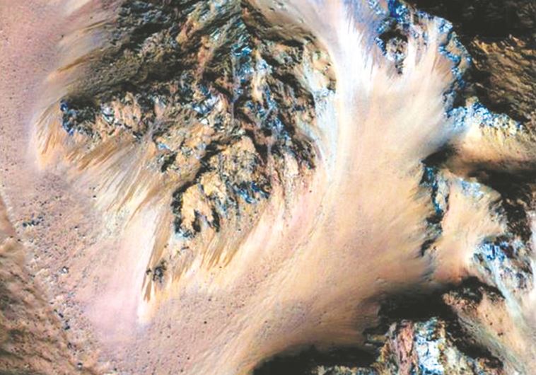 מים על מאדים. צילום: נאס"א