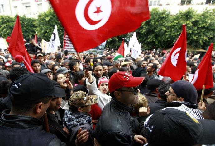 מהפכת היסמין בתוניסיה (צילום:  רויטרס)