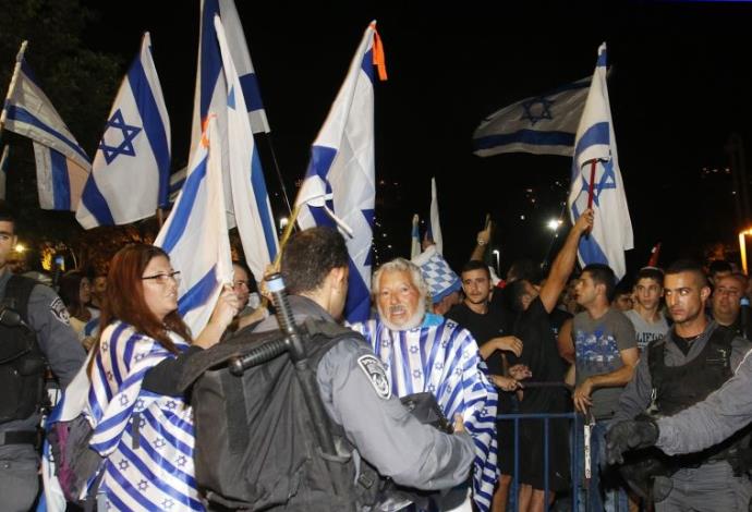 הפגנה בחיפה  (צילום:  יונתן הללי)