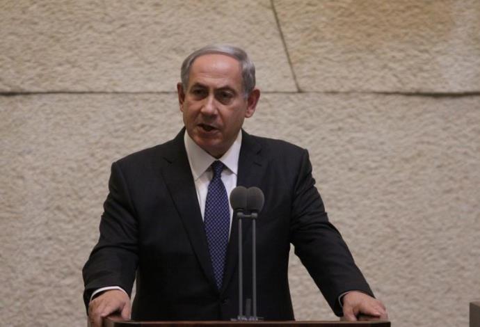ראש הממשלה בנימין נתניהו במליאת הכנסת (צילום:  דוברות הכנסת)