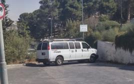 חסימה משטרתית בג'אבל מוכבר בירושלים (צילום: נועם אמיר)