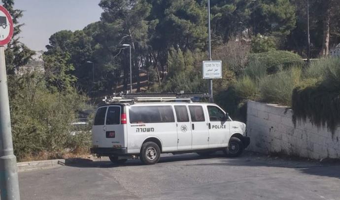 חסימה משטרתית בג'אבל מוכבר בירושלים (צילום: נועם אמיר)