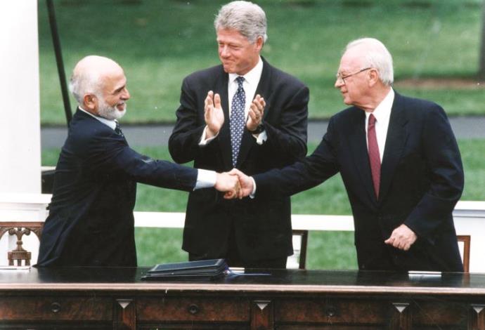הסכם שלום עם ירדן, יצחק רבין (צילום:  ראובן קסטרו)