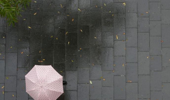 ניר קיפניס, גשם, מטרייה, סתיו (צילום: מרק ישראל סלם)