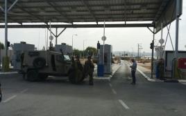 זירת ניסיון הפיגוע במעבר גלבוע  (צילום: רשות המעברים במשרד הביטחון)