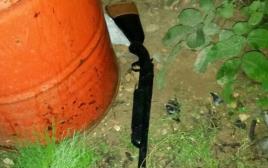 הנשק ששימש לביצוע הפיגוע בבית ענון (צילום: תקשורת שב"כ)