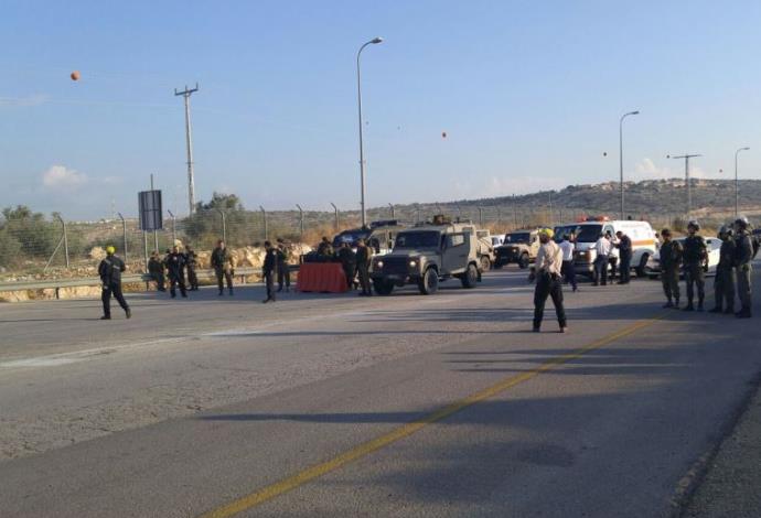ניסיון פיגוע דקירה באלפי מנשה  (צילום:  רשות המעברים במשרד הביטחון)