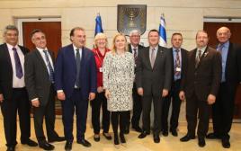 חברי משלחת הפרלמנט האירופי ליחסים עם ישראל (צילום: דוברות הכנסת)