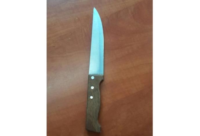 סכין שהחזיק מחבל שניסה להיכנס למערת המכפלה (צילום:  חטיבת דובר המשטרה)