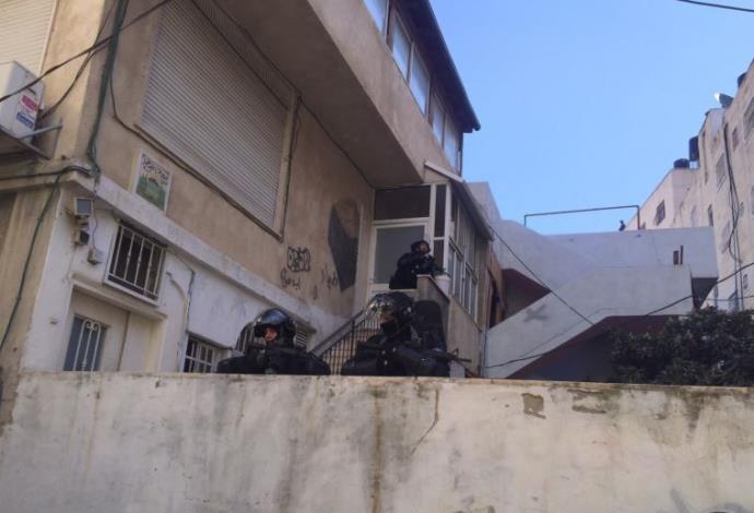 משטרת ירושלים לפני ביצוע הריסת ביתו של המחבל (צילום:  חטיבת דובר המשטרה)