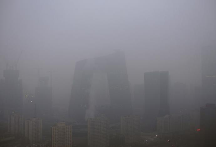 זיהום אוויר בבייג'ינג, בירת סין (צילום:  רויטרס)