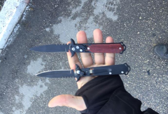 סכינים (צילום:  חטיבת דובר המשטרה)