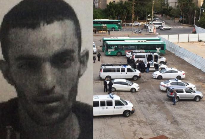 אחמד חטיב, מצוד אחר חשוד בטרור בתחנה המרכזית בהרצליה (צילום:  צוות דרור)