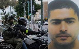 נשאת מוחמד מלחם, המחבל החשוד בפיגוע הירי בתל אביב (צילום: בן קלמר)