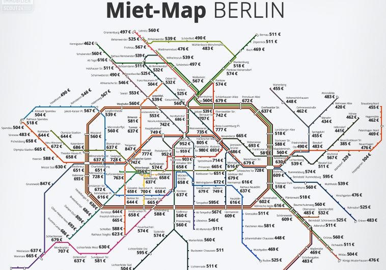 מפת מחירי הדירות בברלין