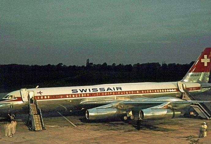 מטוס מהדגם שפוצץ בטיסת סוויסאייר 330 על ידי אש"ף (צילום:  RuthAS, ויקיפדיה)