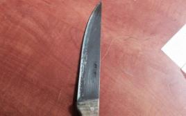הסכין שנתפסה ברשות הקטין בירושלים (צילום: חטיבת דובר המשטרה)