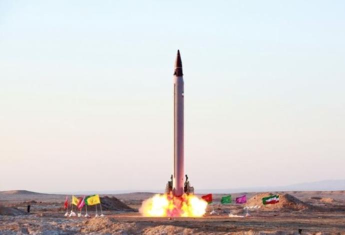 ניסוי איראני בטיל בליסטי (צילום:  התקשורת האיראנית)
