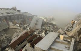 נזקי רעידת האדמה בטאיוואן  (צילום: רויטרס)