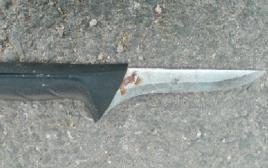 סכין המחבלת מכפר עוג'ה (צילום: חטיבת דובר המשטרה)